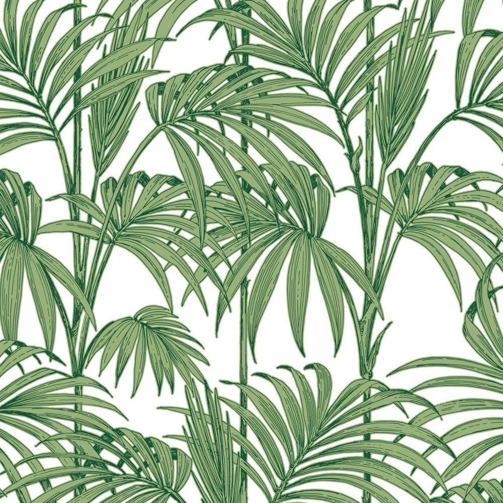 Julien MacDonald Honolulu-Palm Green Removable Wallpaper 56 sq ft. Roll NEW